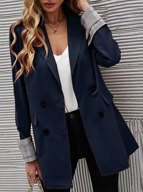 Women's Spring/Fall Outerwear Casual Plain Long Sleeve Regular Blazer