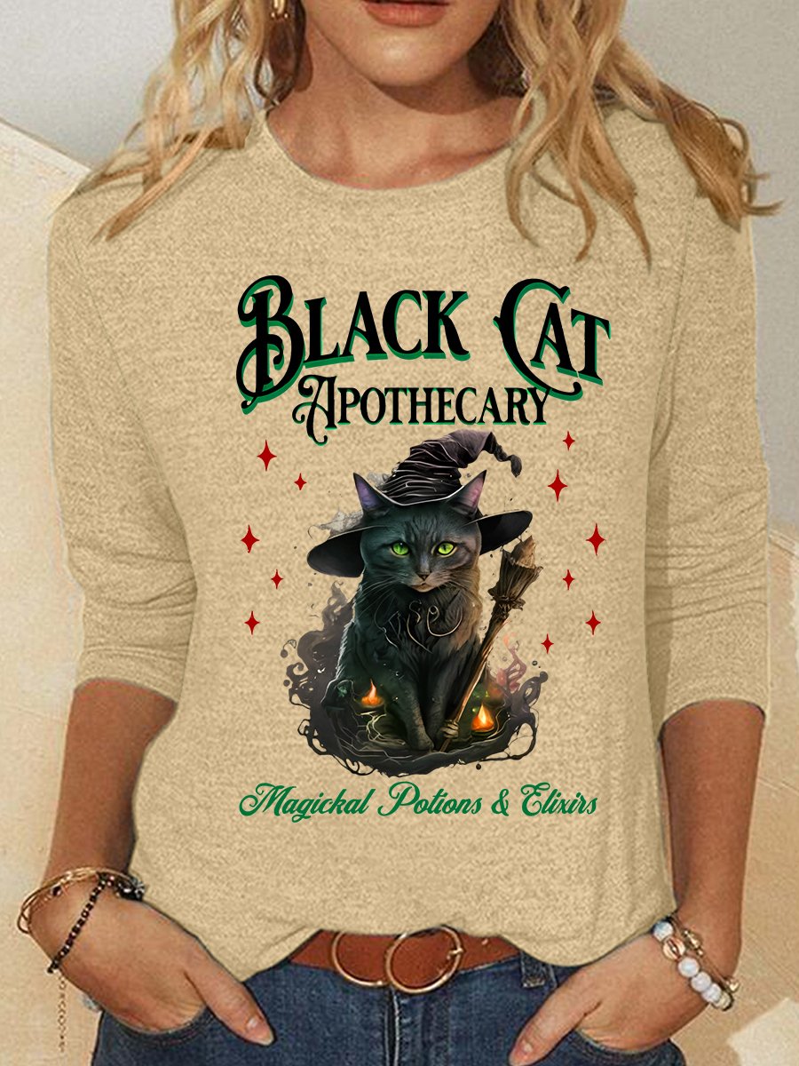 Women's Long Sleeve Blouse Spring/Fall Halloween Jersey Crew Neck Daily Going Out Casual Top