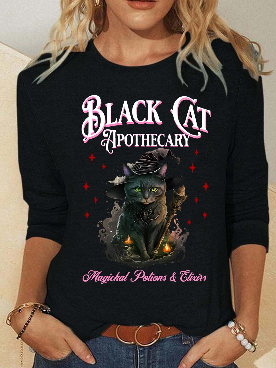 Women's Long Sleeve Blouse Spring/Fall Halloween Jersey Crew Neck Daily Going Out Casual Top