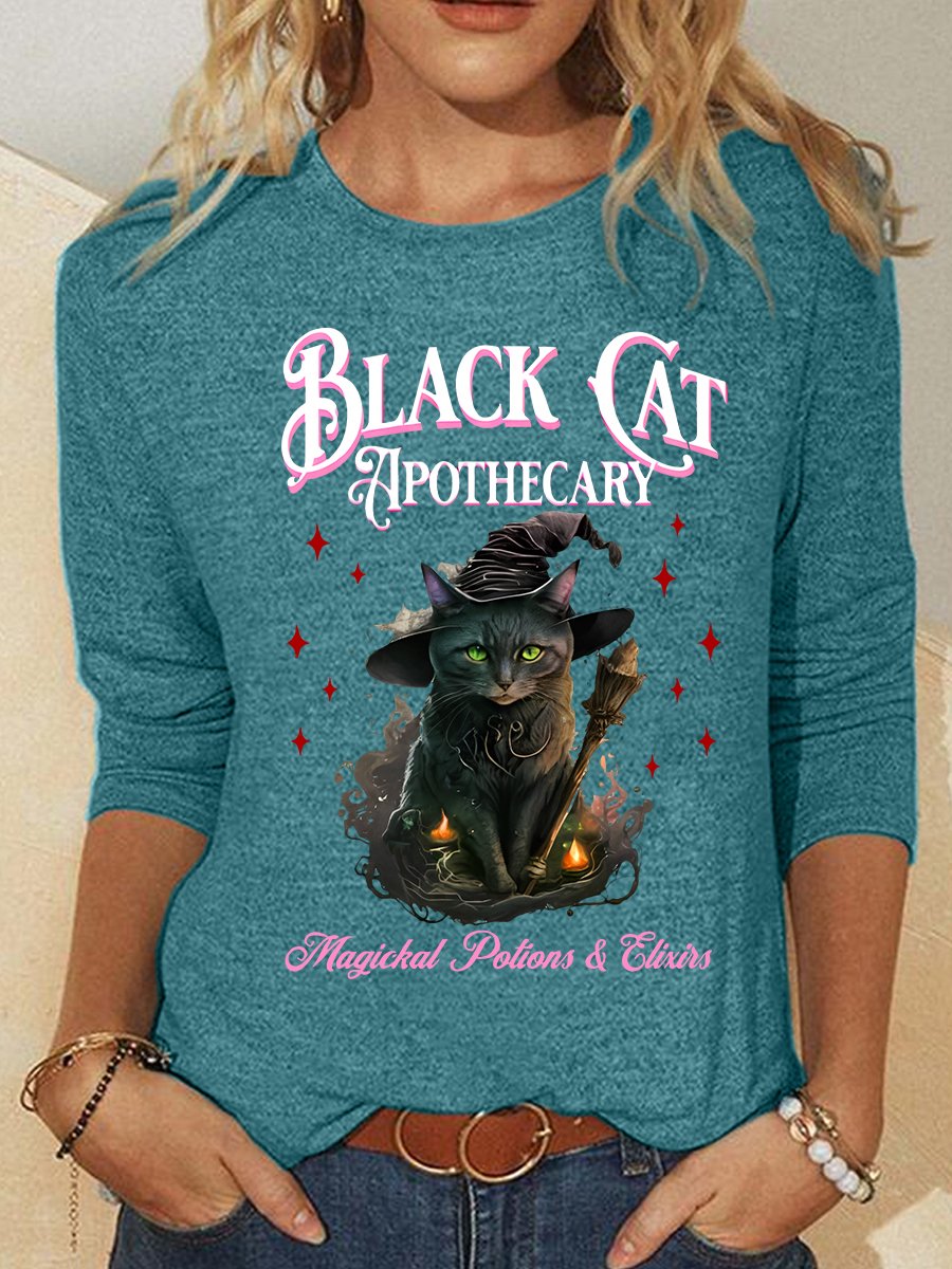 Women's Long Sleeve Blouse Spring/Fall Halloween Jersey Crew Neck Daily Going Out Casual Top