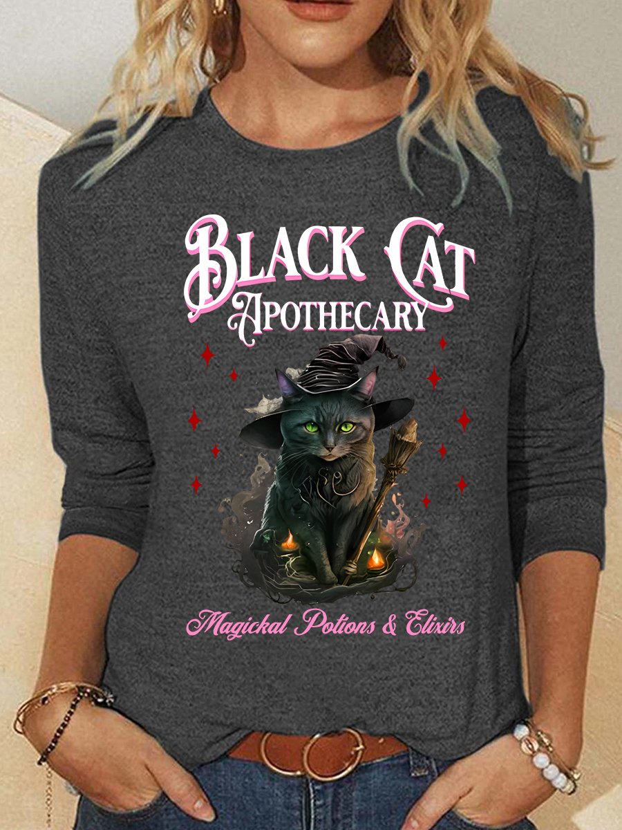 Women's Long Sleeve Blouse Spring/Fall Halloween Jersey Crew Neck Daily Going Out Casual Top