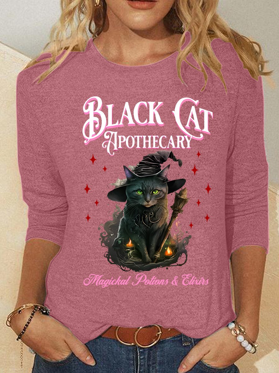 Women's Long Sleeve Blouse Spring/Fall Halloween Jersey Crew Neck Daily Going Out Casual Top