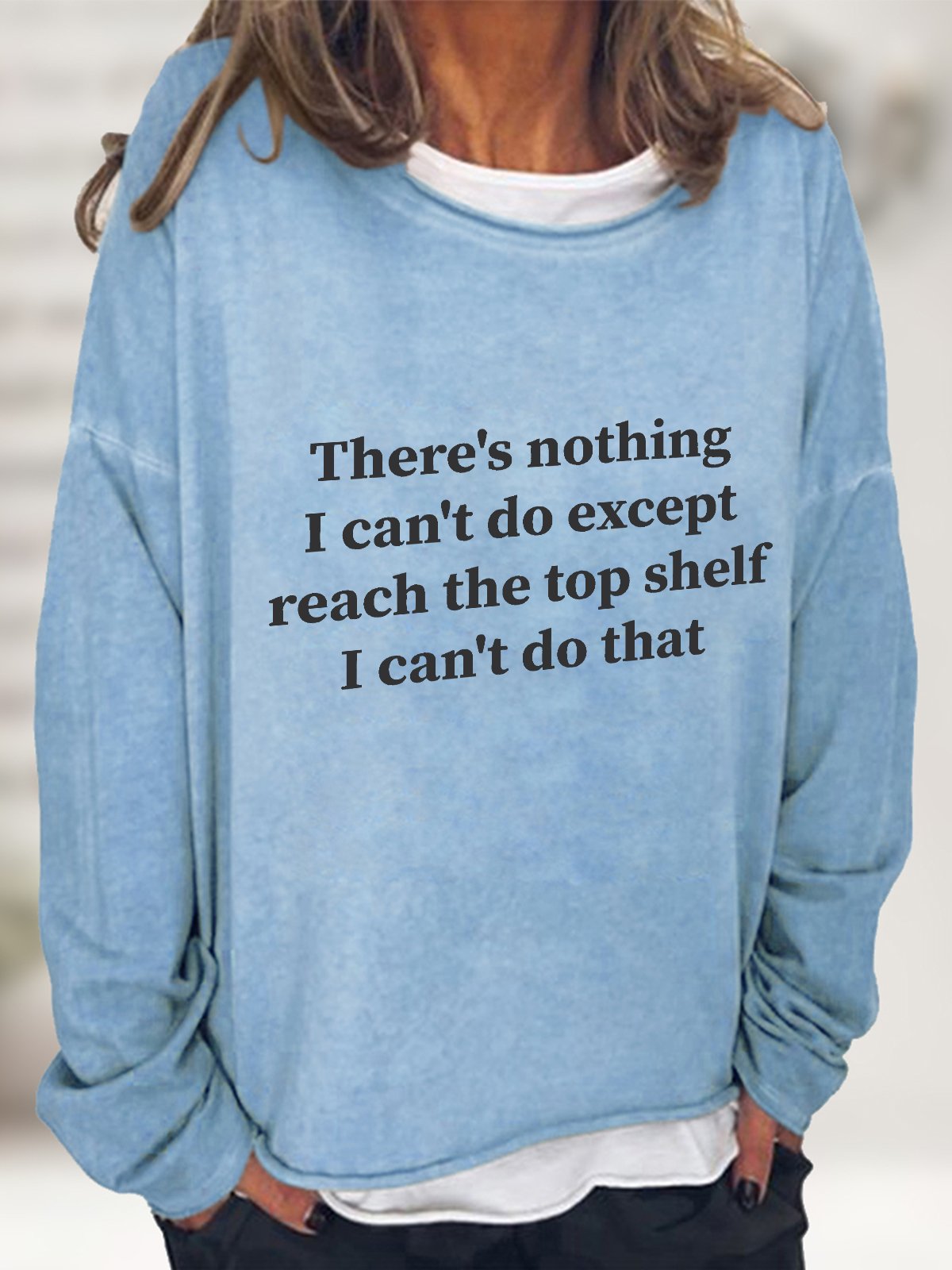 Women's Crew Neck Text Letters Casual Spring/Fall Cotton-Blend Long Sleeve Sweatshirt