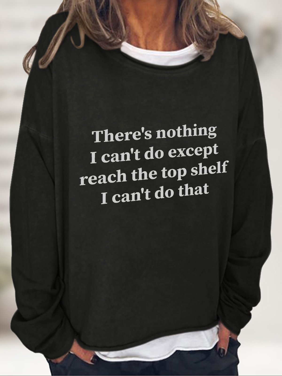 Women's Crew Neck Text Letters Casual Spring/Fall Cotton-Blend Long Sleeve Sweatshirt