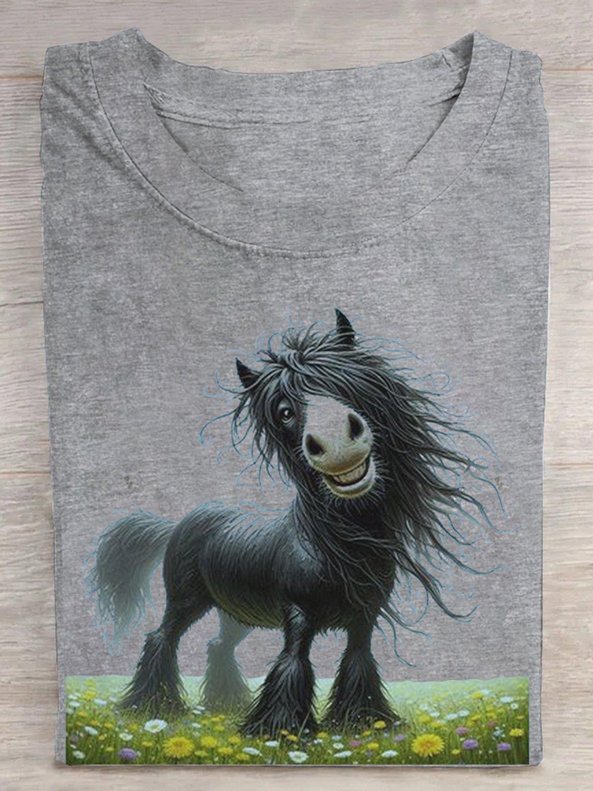 Women's Animal Short Sleeve Tee T-shirt Crew Neck Casual Summer Top