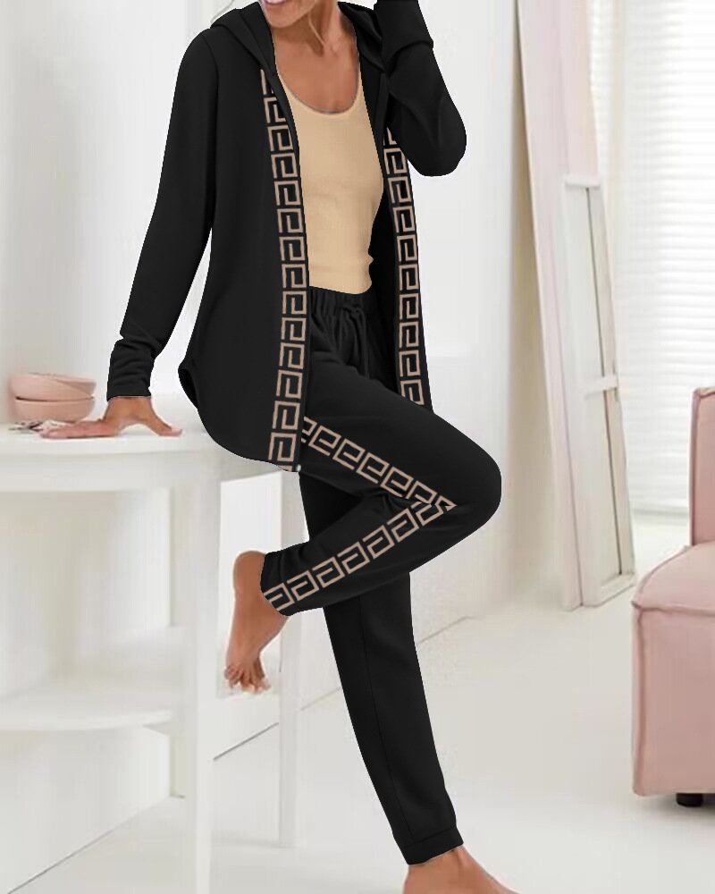 Women's Jersey Abstract Daily Going Out Two Piece Set Long Sleeve