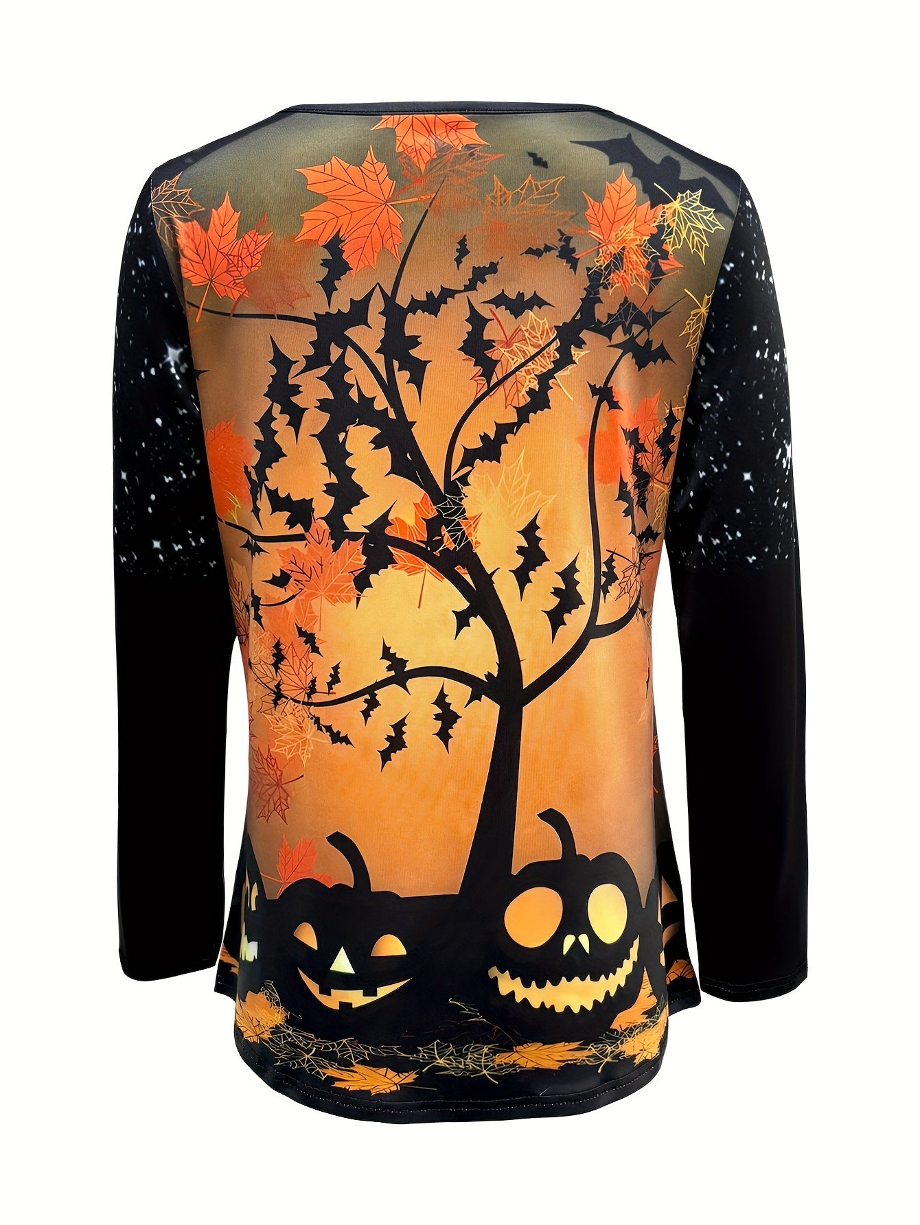 Women's Long Sleeve Tee T-shirt Spring/Fall Halloween Jersey Crew Neck Daily Going Out Casual Top