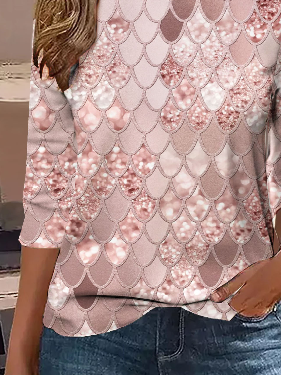 Women's Long Sleeve Tee T-shirt Spring/Fall Abstract Jersey Crew Neck Daily Going Out Casual Top