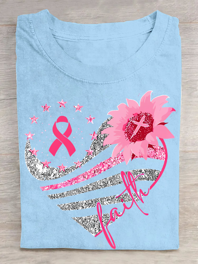 Women Text Letters Short Sleeve Tee T-shirt Crew Neck Casual Summer Top