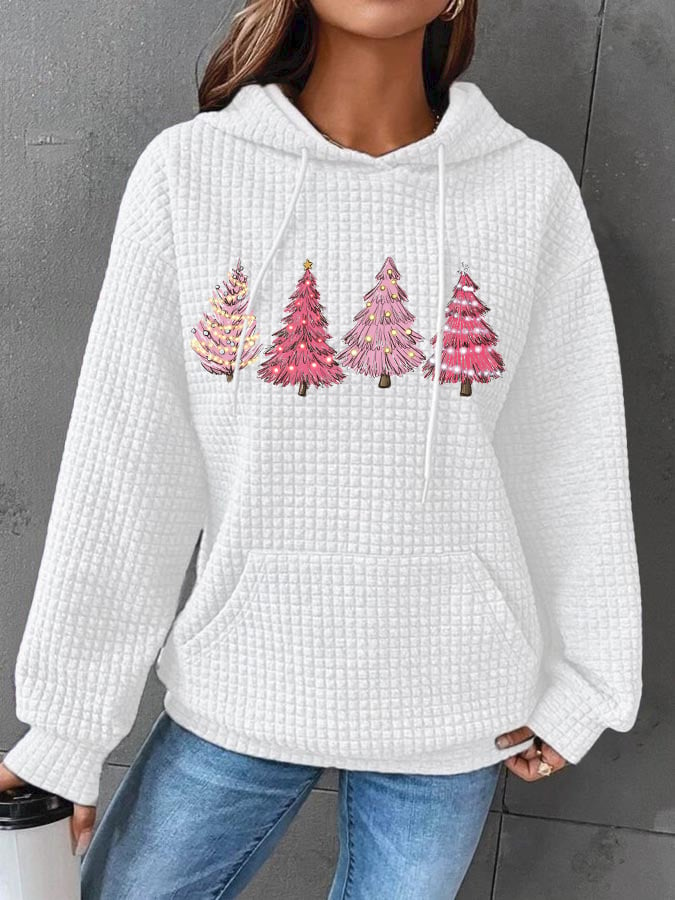 Women's Christmas Tree Spring/Fall Long Sleeve Casual Daily Hoodie