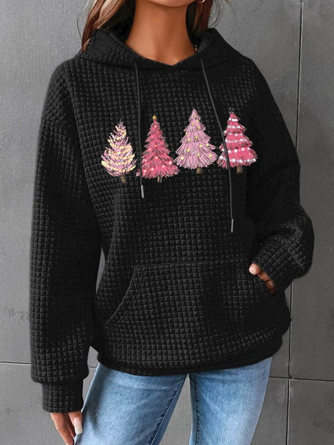 Women's Christmas Tree Spring/Fall Long Sleeve Casual Daily Hoodie