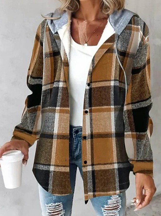 Women's Spring/Fall Outerwear Casual Striped Long Sleeve Jacket