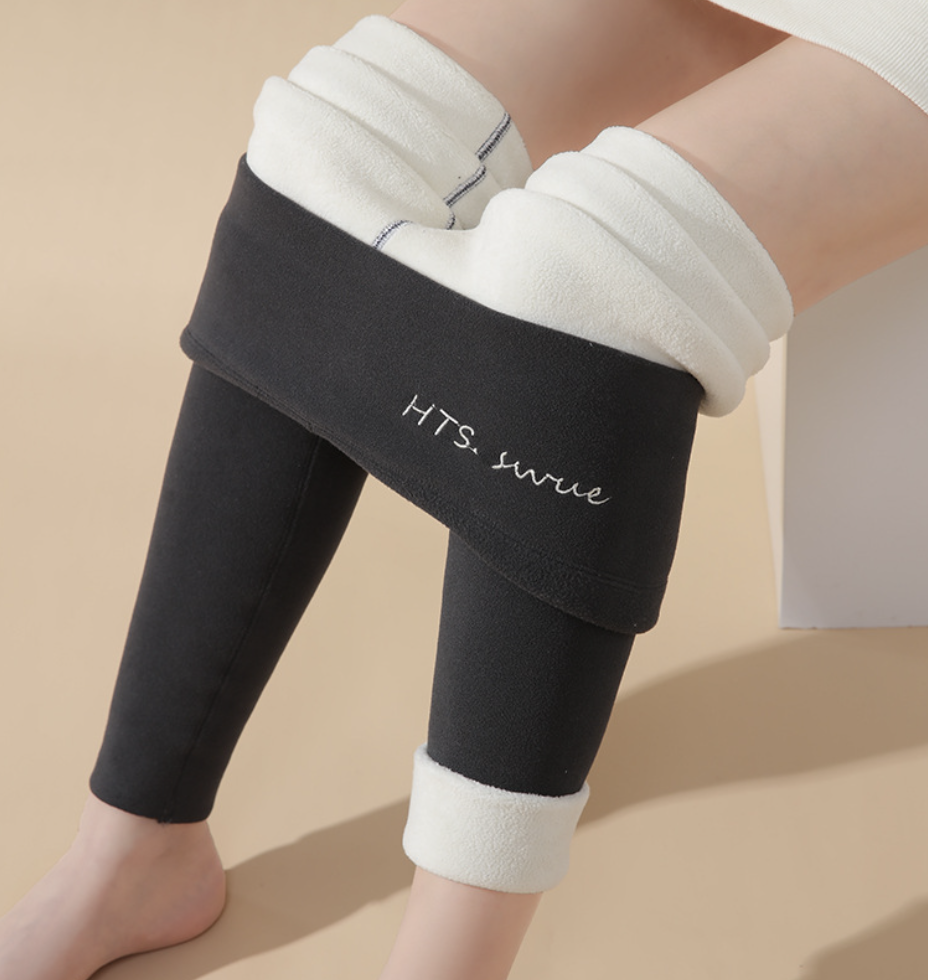 Women's Casual Christmas Fluff/Granular Fleece Fabric Winter Long Leggings