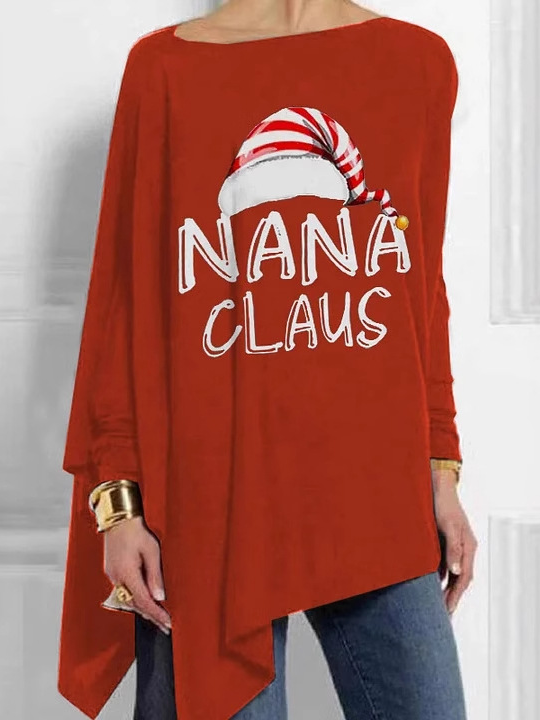 Women's Long Sleeve Blouse Spring/Fall Christmas Jersey Crew Neck Daily Going Out Casual Top