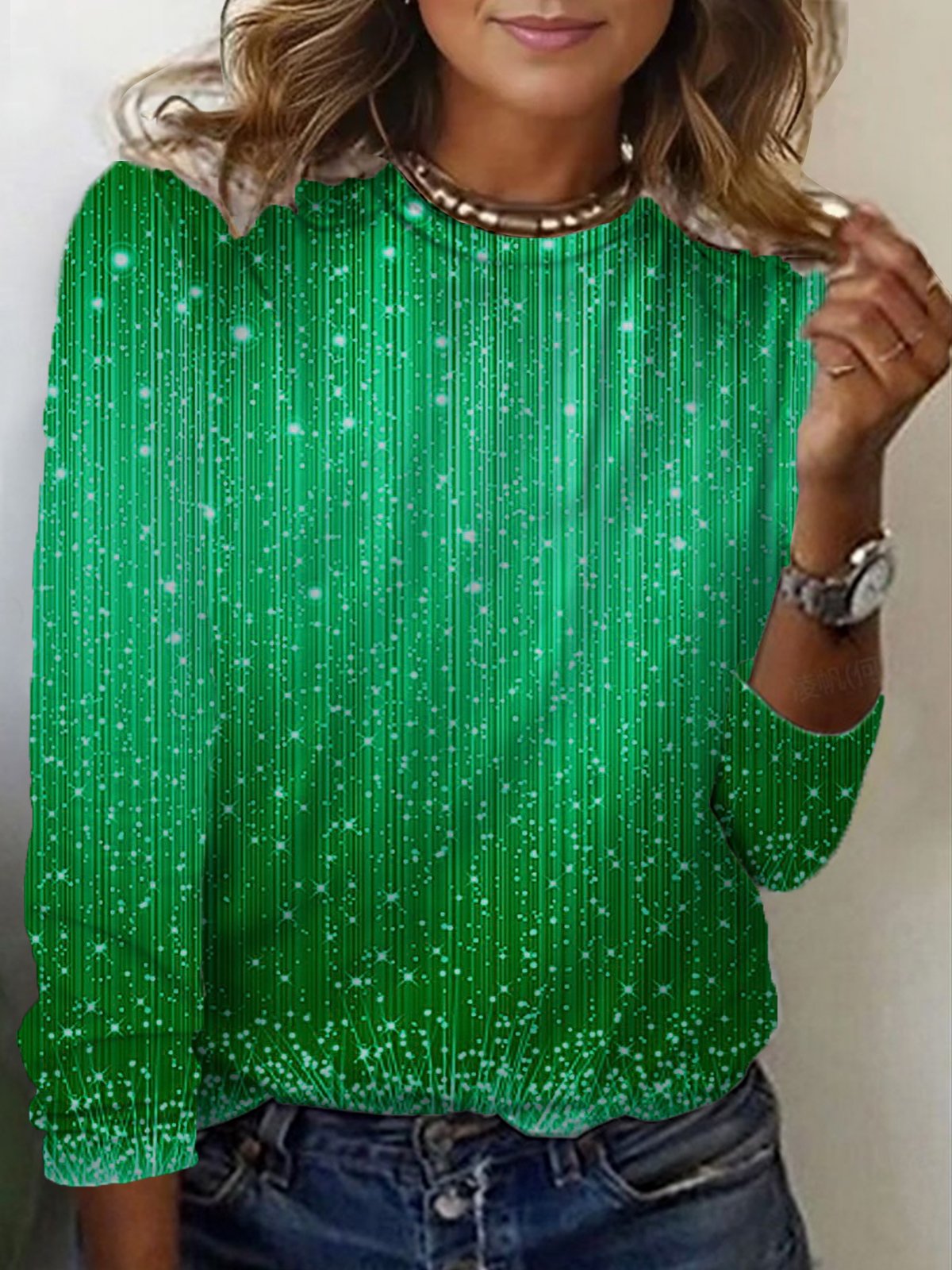 Women's Long Sleeve Tee T-shirt Spring/Fall Abstract Jersey Crew Neck Daily Going Out Casual Top