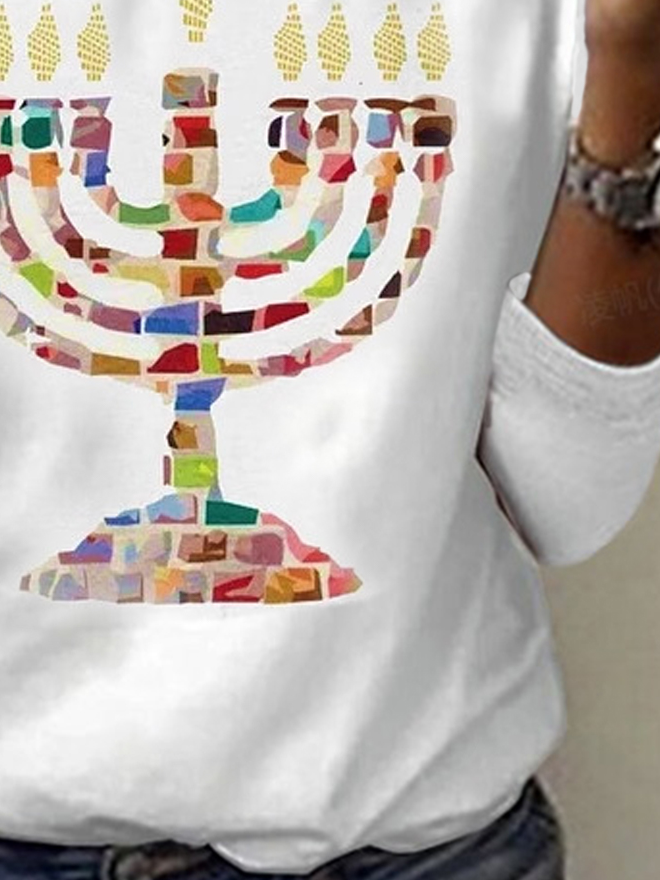 Women's Long Sleeve Tee T-shirt Spring/Fall Festival Jersey Crew Neck Daily Going Out Casual Top