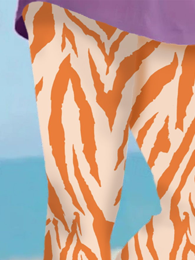 Women's Casual Zebra Jersey All Season Long Leggings