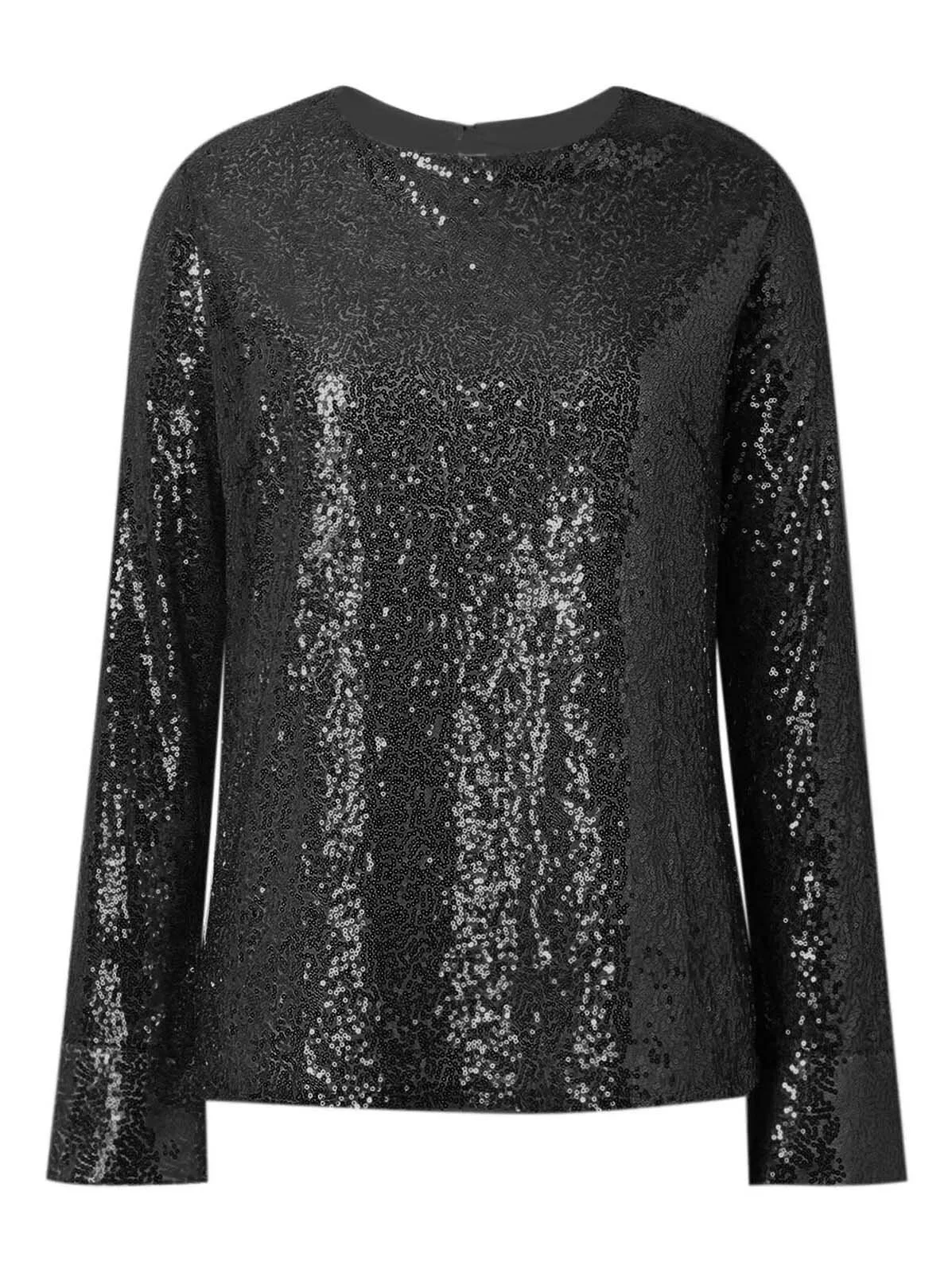 Women's Long Sleeve Tee T-shirt Spring/Fall Plain Jersey Crew Neck Daily Going Out Vintage Top