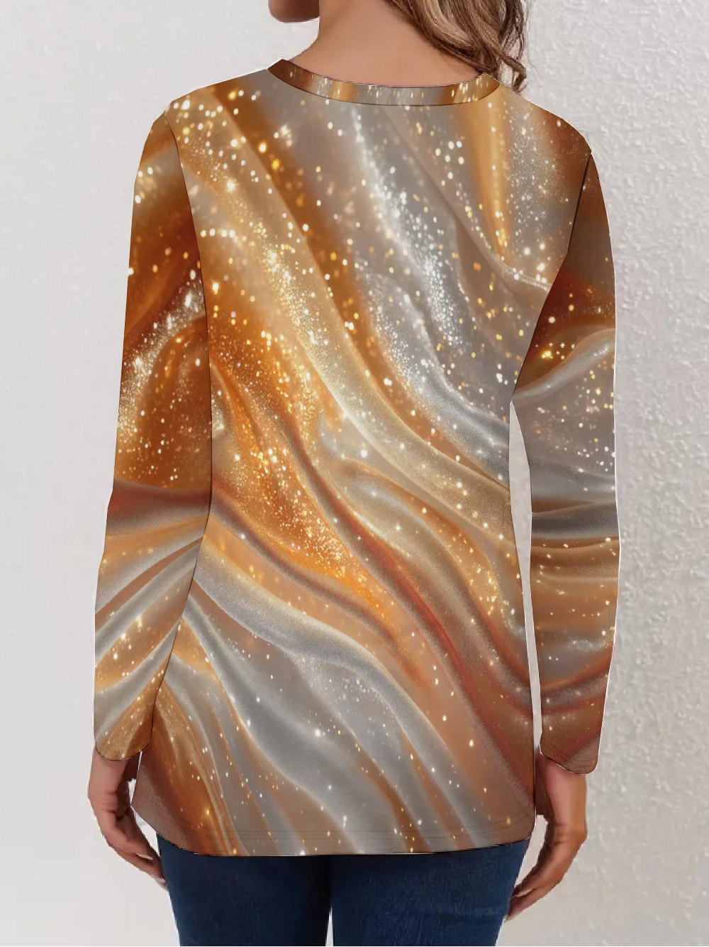 Women's Long Sleeve Tee T-shirt Spring/Fall Abstract Jersey Crew Neck Daily Going Out Casual Top