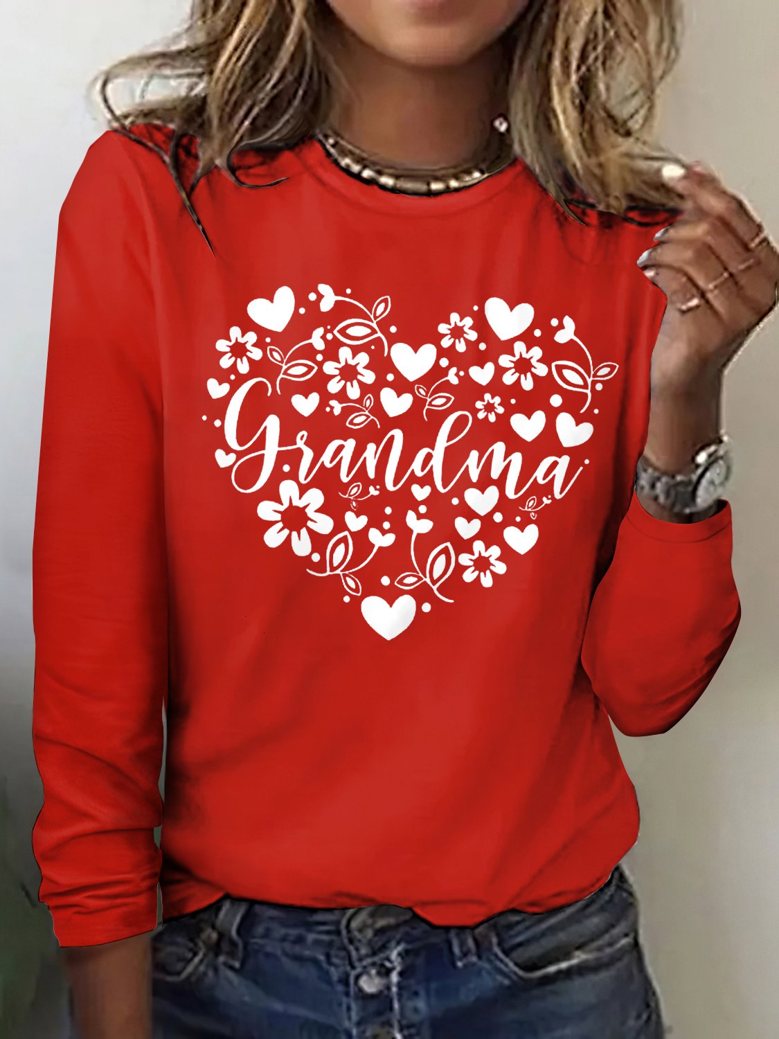 Women's Long Sleeve Tee T-shirt Spring/Fall Plaid Crew Neck Vintage Top