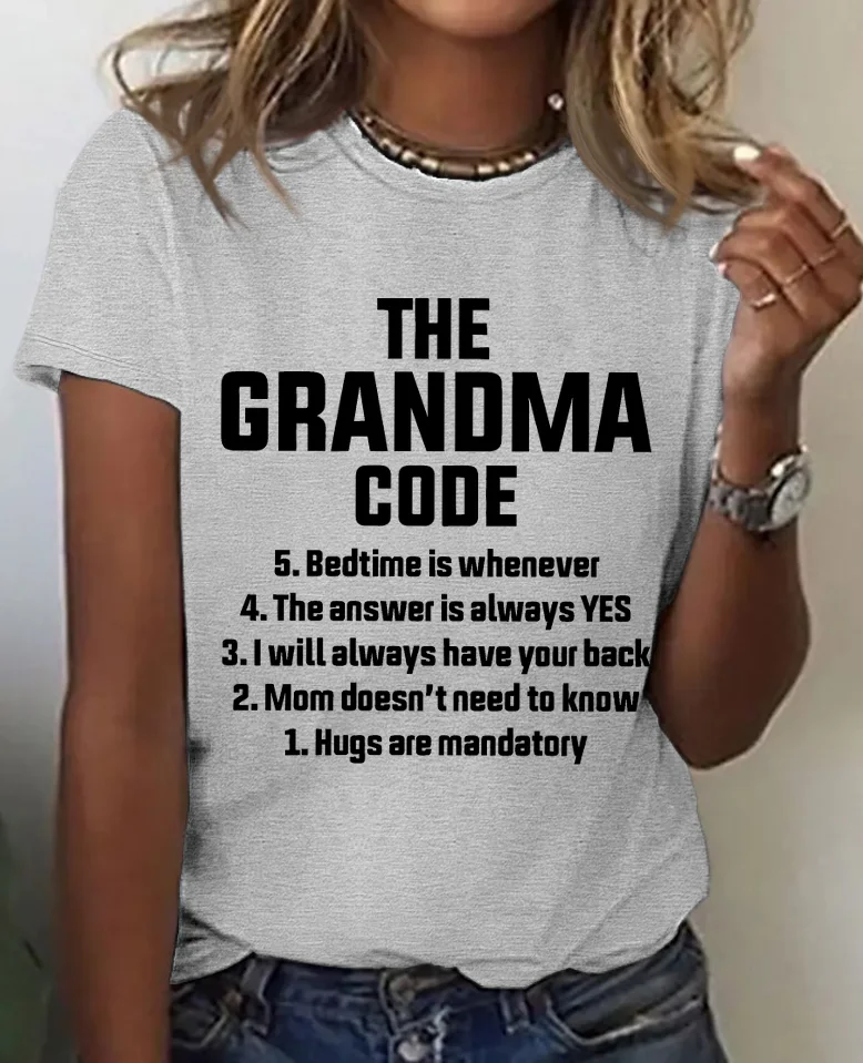 Women's Short Sleeve Tee T-shirt Summer Text Letters Crew Neck Casual Top