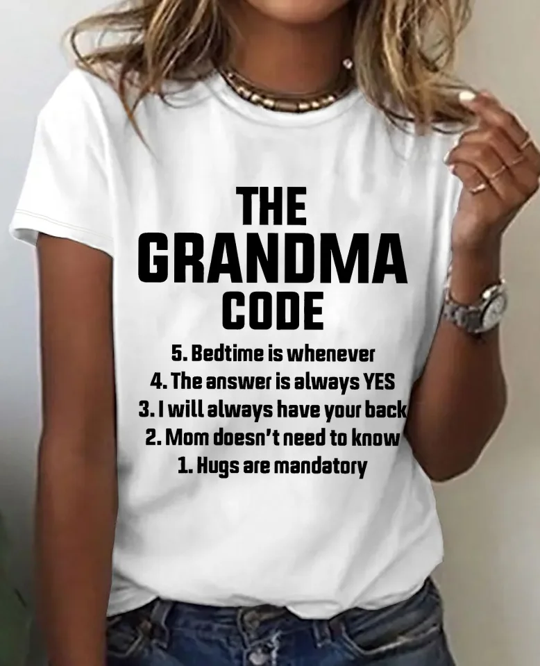 Women's Short Sleeve Tee T-shirt Summer Text Letters Crew Neck Casual Top