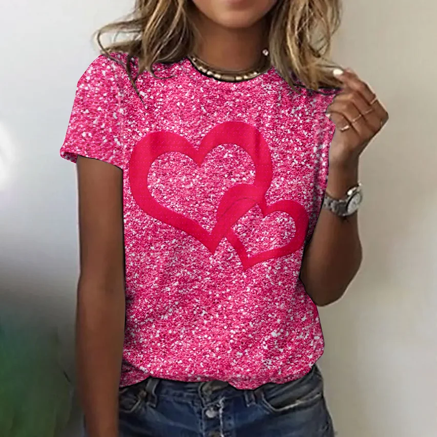 Women's Short Sleeve Tee T-shirt Summer Animal Crew Neck Vintage Top