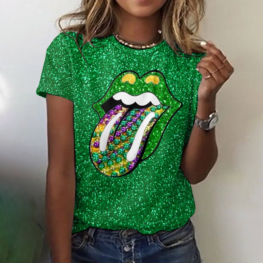 Women's Animal Short Sleeve Tee T-shirt Crew Neck Vintage Summer Top