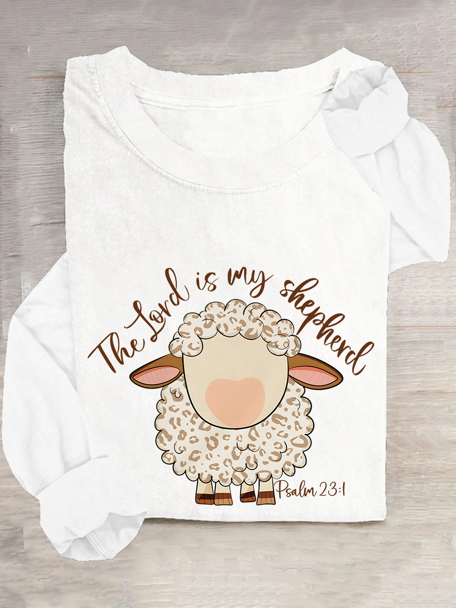 Women Easter (Egg) Long Sleeve Blouse Spring/Fall Crew Neck Daily Casual Top