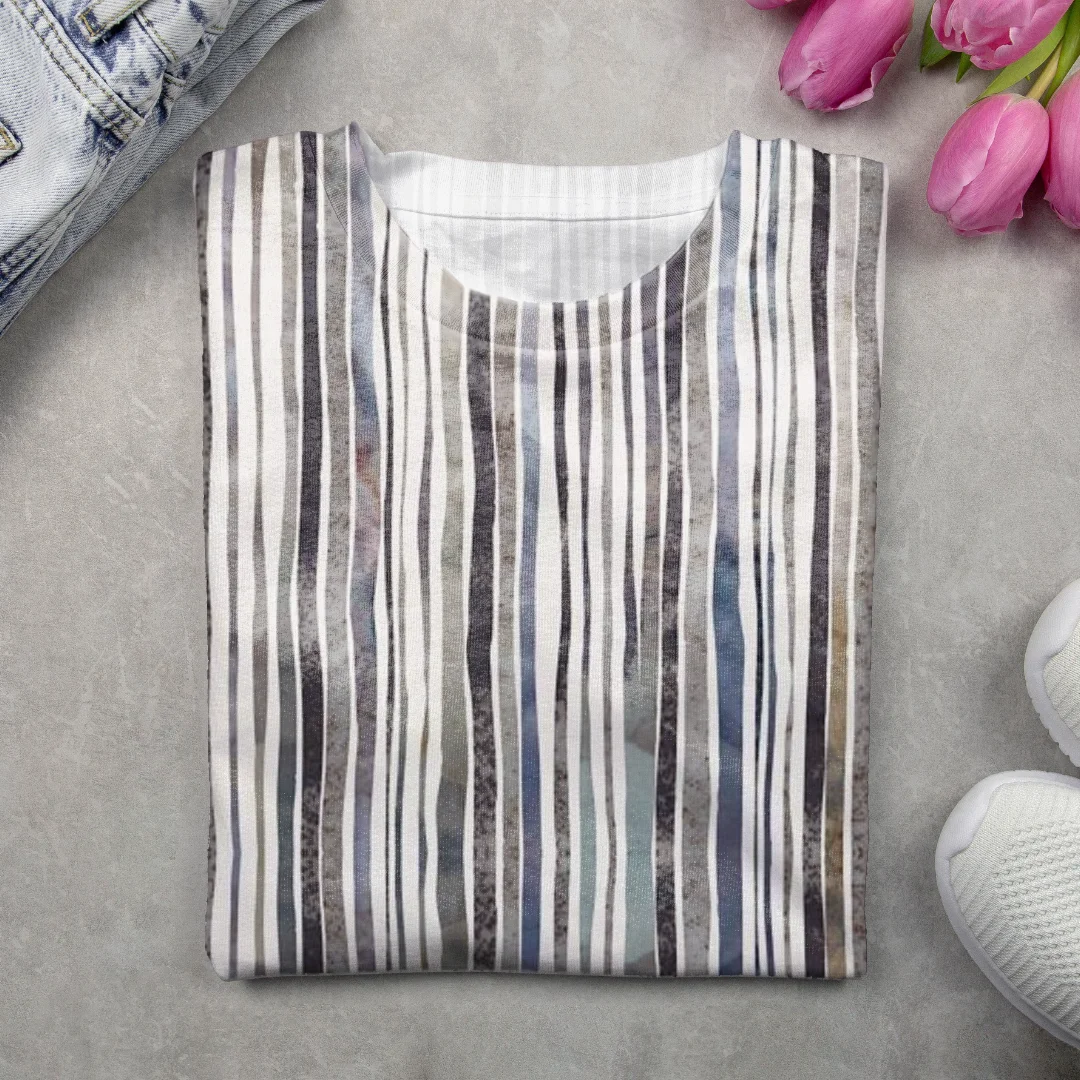 Women's Long Sleeve Tee T-shirt Spring/Fall Striped Printing Crew Neck Casual Graphic Tee Top