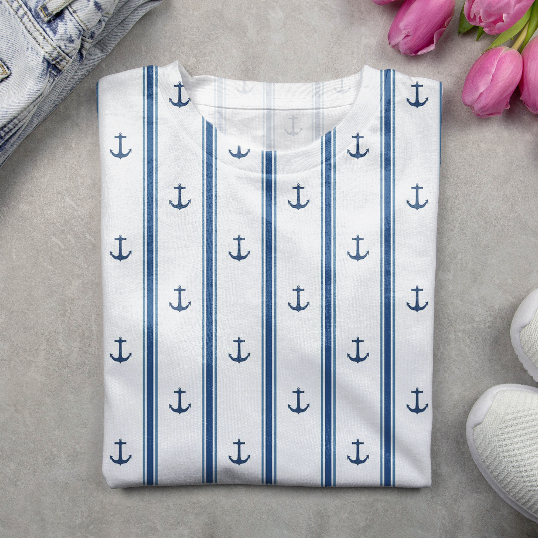 Women's Long Sleeve Tee T-shirt Spring/Fall Striped Printing Crew Neck Casual Graphic Tee Top