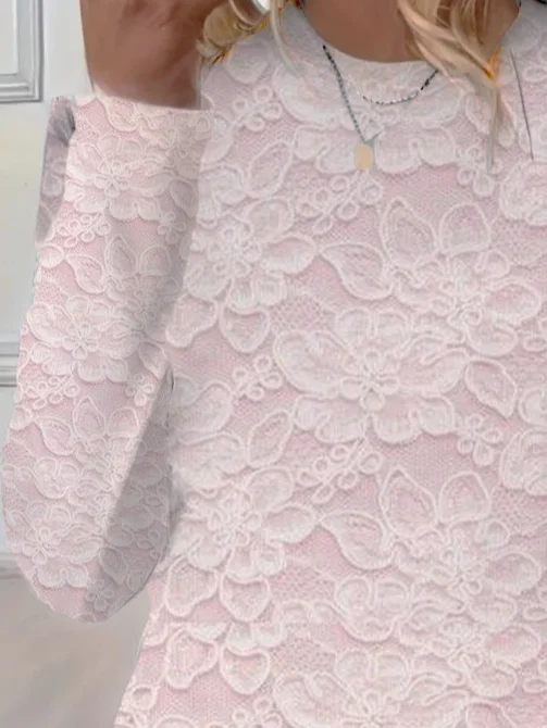 Women's Floral Long Sleeve Tee T-shirt Crew Neck Printing Casual Spring/Fall Graphic Tee Top