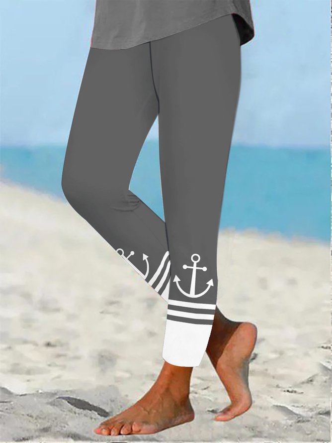 Women's Multicolor Block Vintage All Season Long Leggings