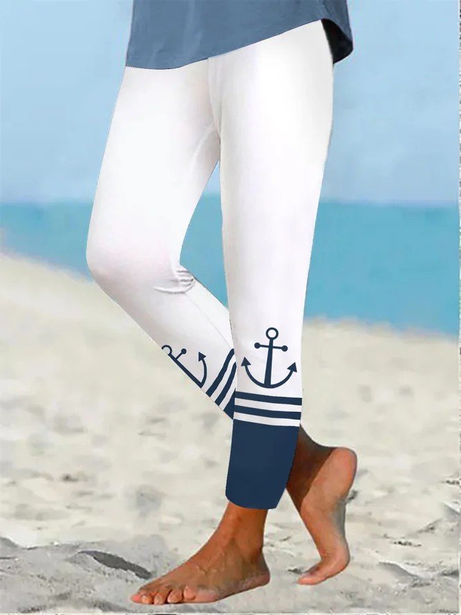 Women's Multicolor Block Vintage All Season Long Leggings