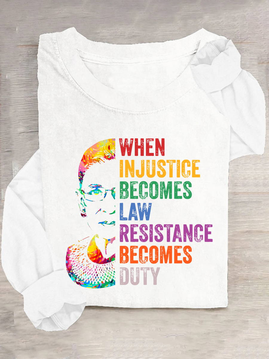 Women's Text Letters Long Sleeve Blouse_ Spring/Fall Crew Neck Daily Casual Top