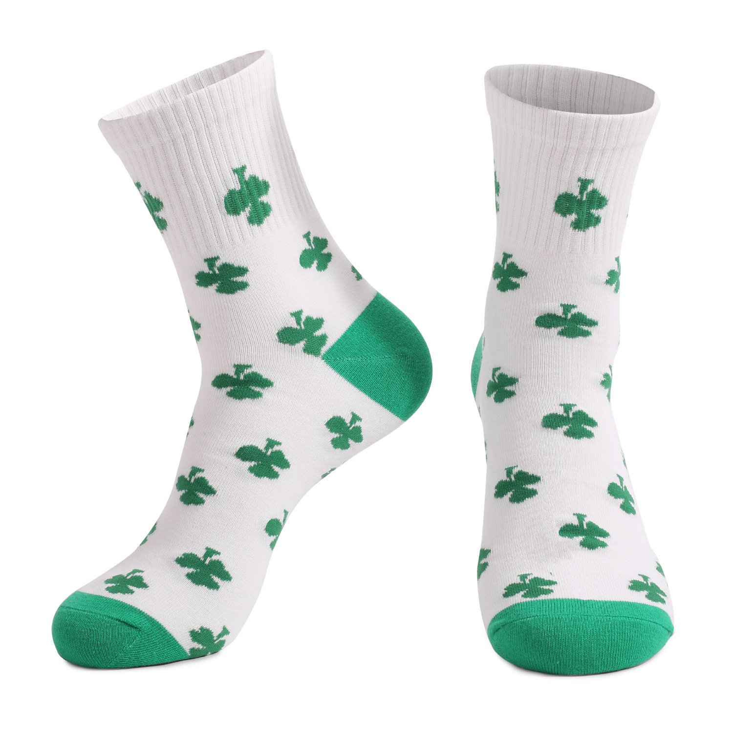 St. Patrick's Day striped mid tube cotton socks
