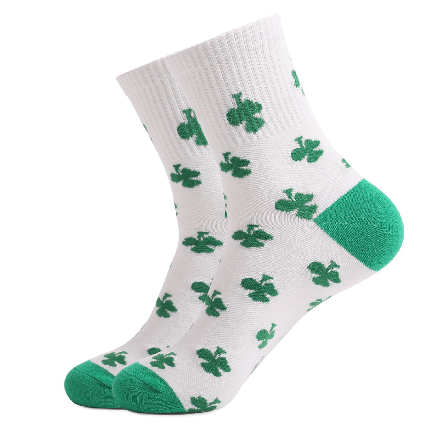 St. Patrick's Day striped mid tube cotton socks