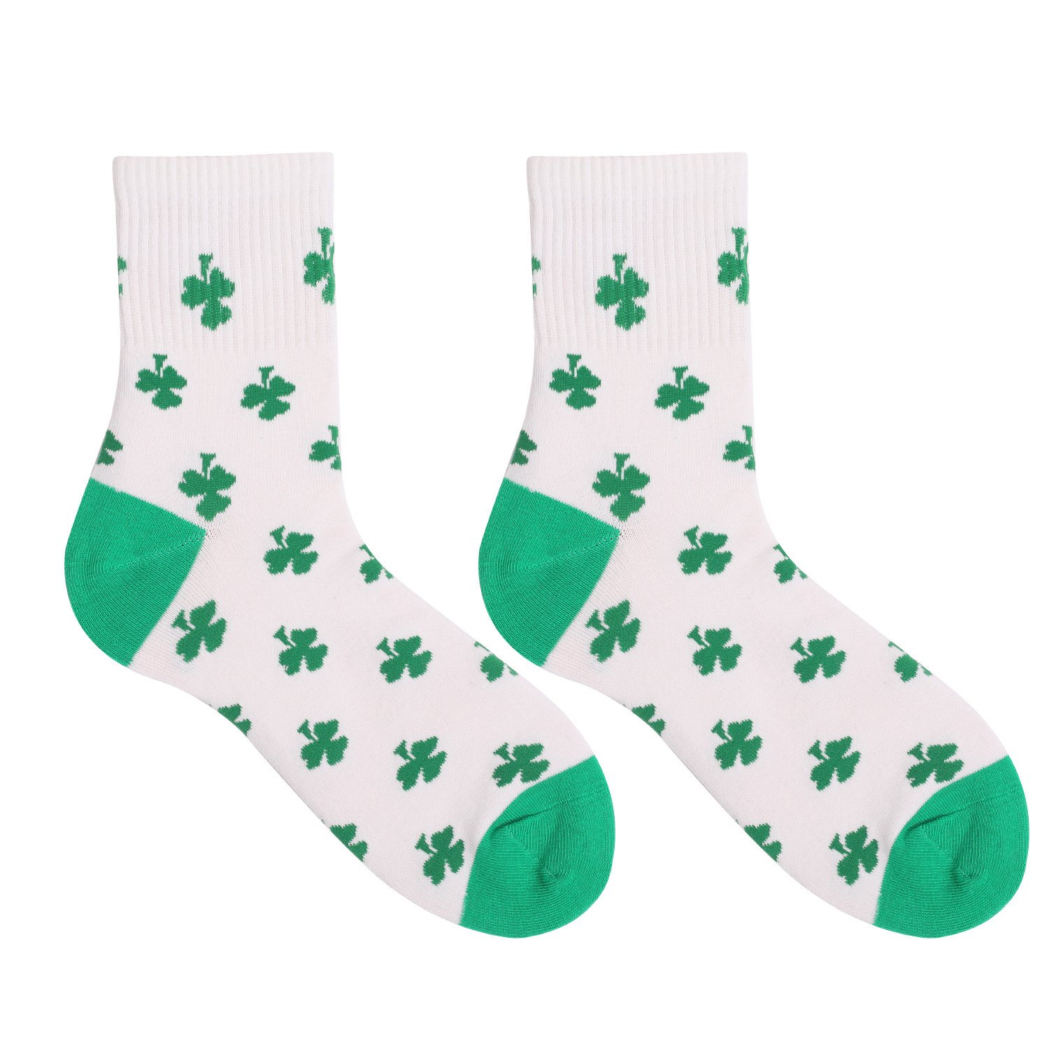 St. Patrick's Day striped mid tube cotton socks