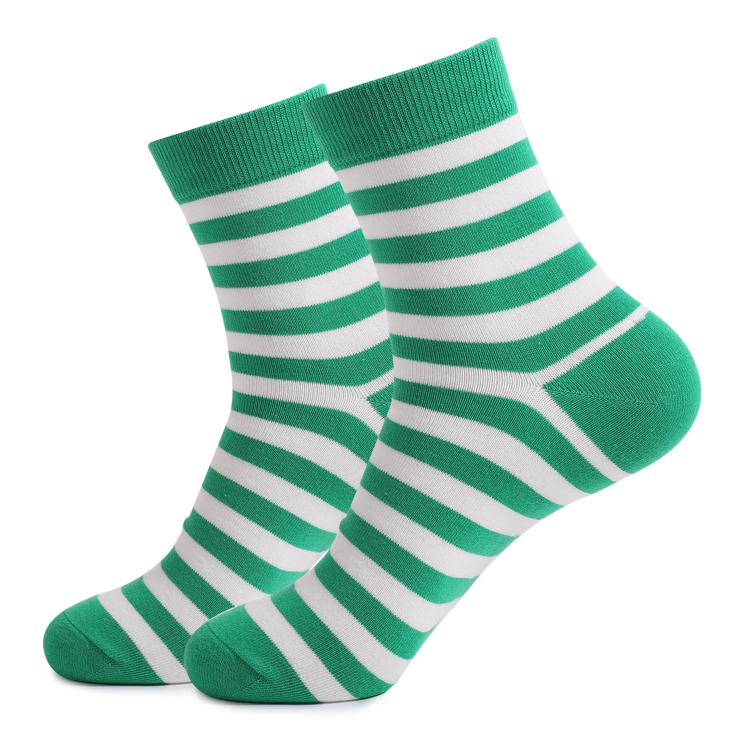 St. Patrick's Day striped mid tube cotton socks