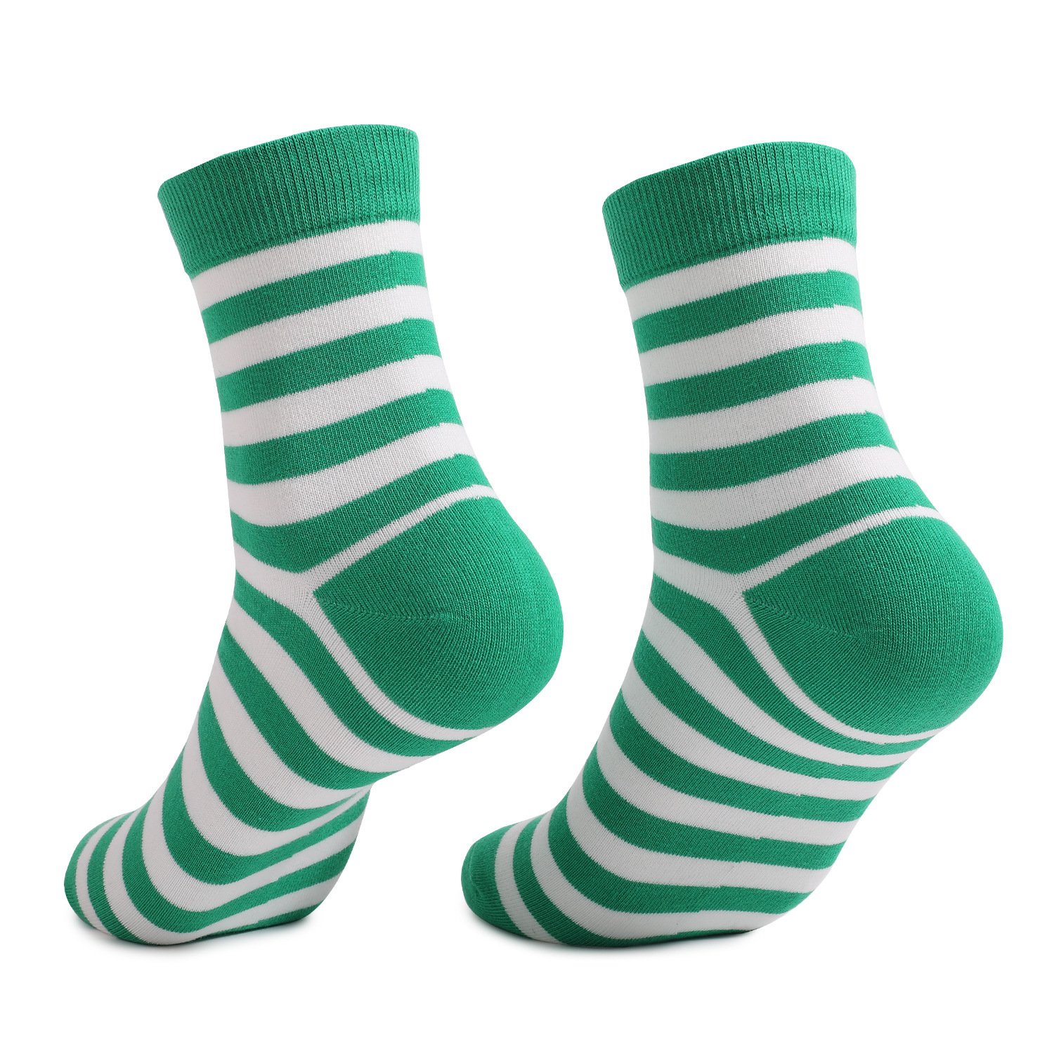 St. Patrick's Day striped mid tube cotton socks