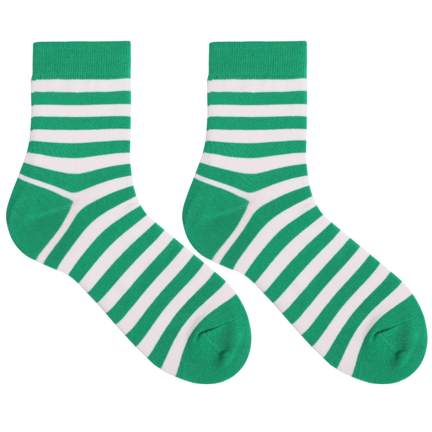 St. Patrick's Day striped mid tube cotton socks