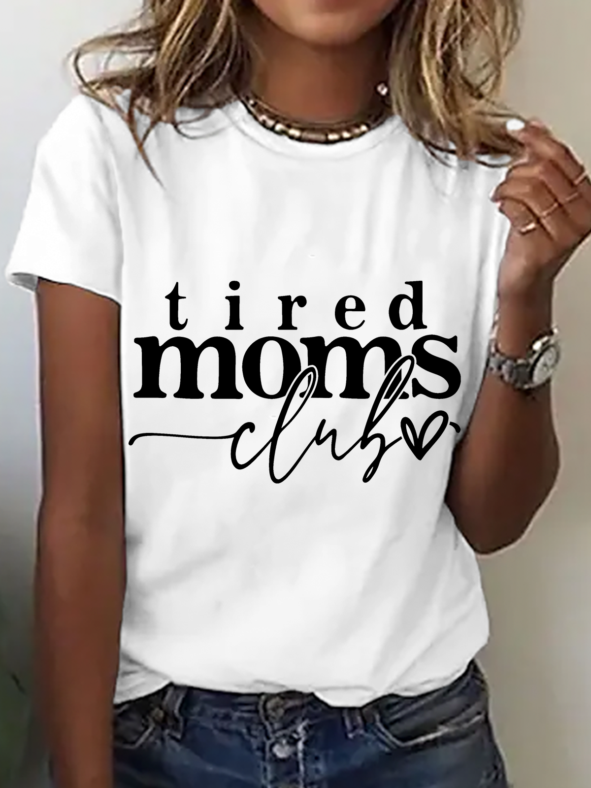 Women's Text Letters Short Sleeve Tee T-shirt Crew Neck Casual Summer Top