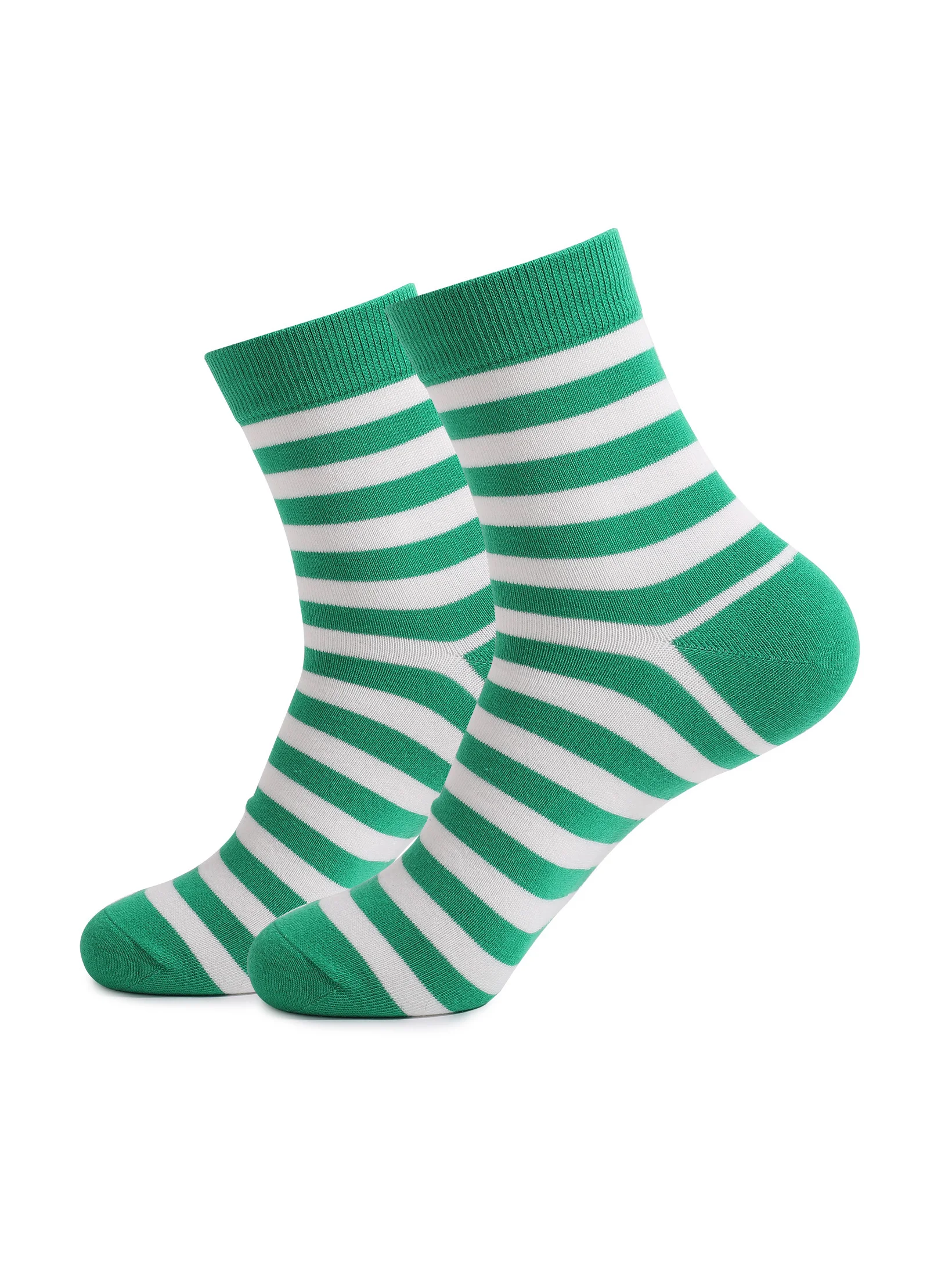 St. Patrick's Day striped mid tube cotton socks