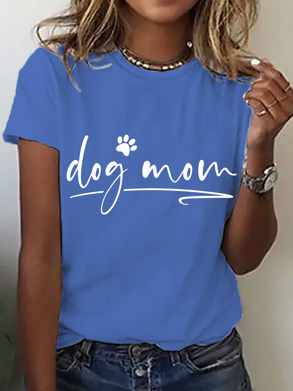 Women Text Letters Short Sleeve Tee T-shirt Crew Neck Casual Summer Top