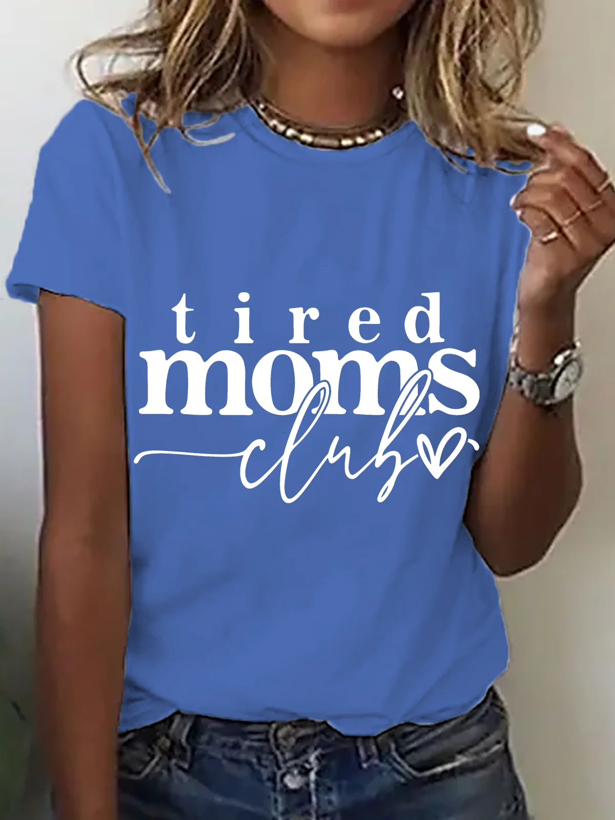 Women's Text Letters Short Sleeve Tee T-shirt Crew Neck Casual Summer Top