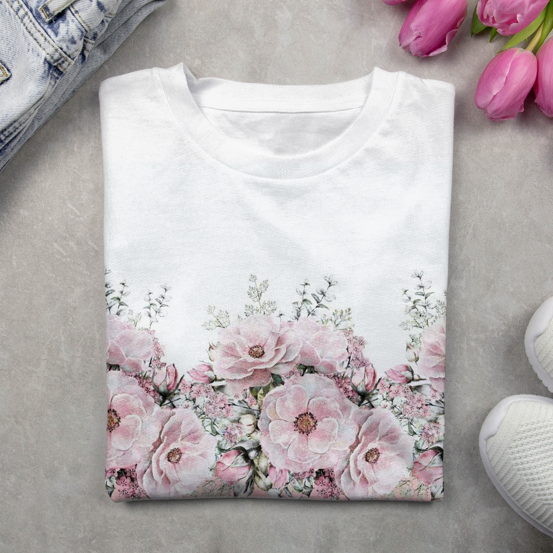 Women's Floral Long Sleeve Tee T-shirt Crew Neck Printing Casual Spring/Fall Graphic Tee Top