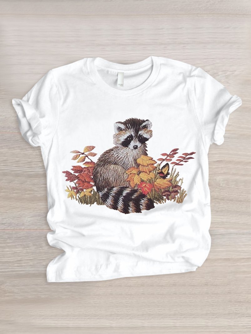 Women's Animal Short Sleeve Tee T-shirt Crew Neck Casual Summer Top