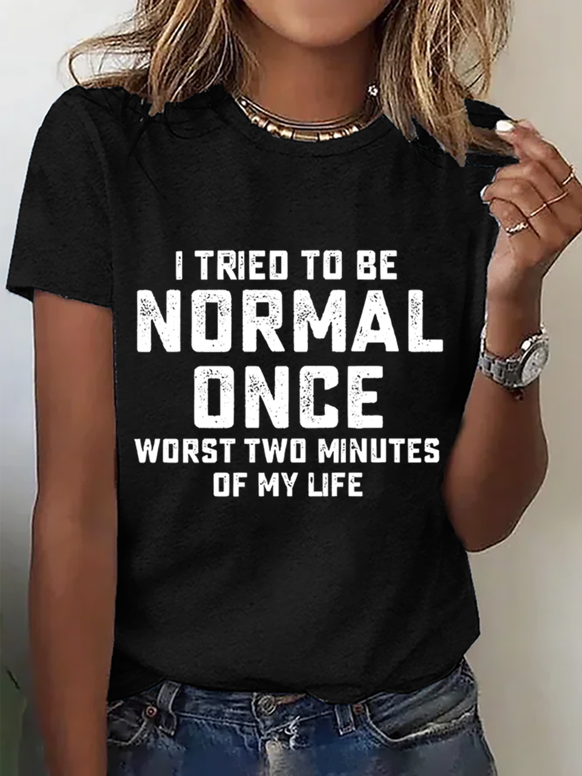 Women Text Letters Short Sleeve Tee T-shirt Crew Neck Casual Summer Top
