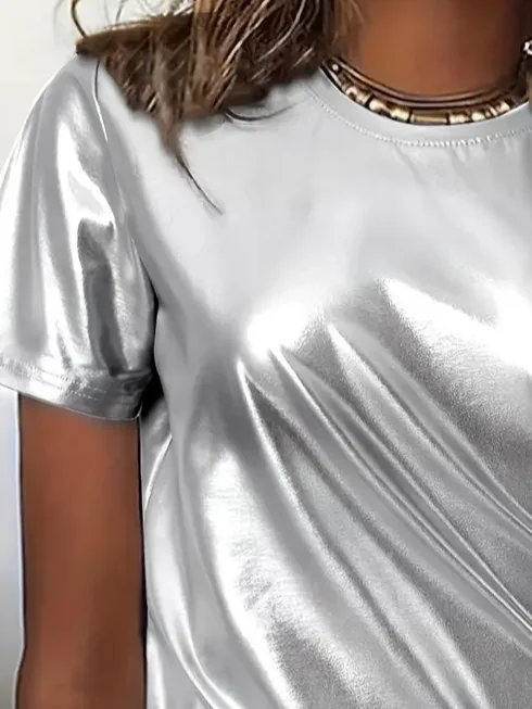 Women's Ombre Short Sleeve Tee T-shirt Crew Neck Printing Casual Summer Graphic Tee Top