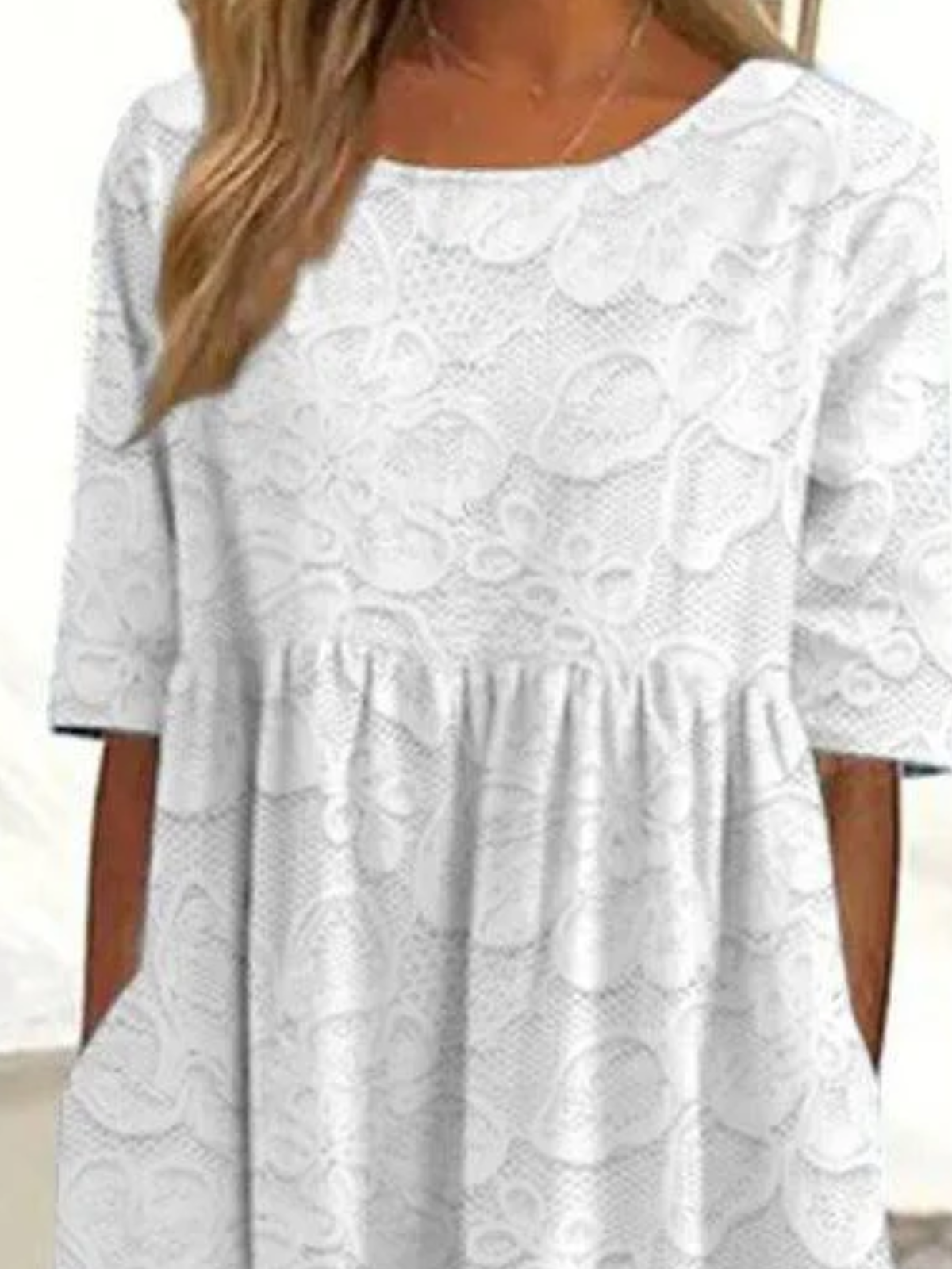 Women Floral Short Sleeve Summer Dress Crew Neck Daily Casual Maxi A-Line Dress